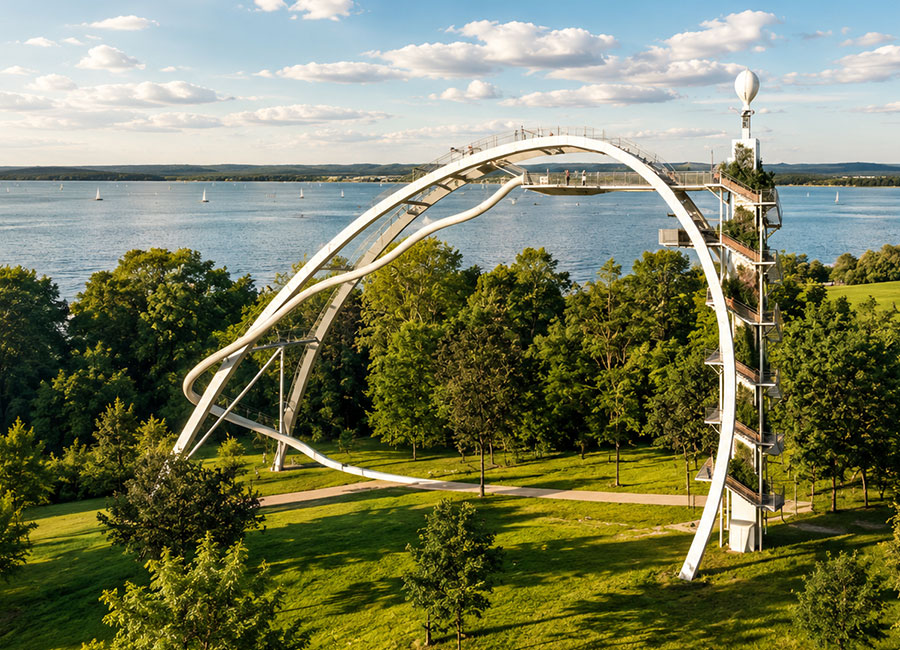 Der 40 Meter hohe Aussichts- und Eventturm SkyLoop